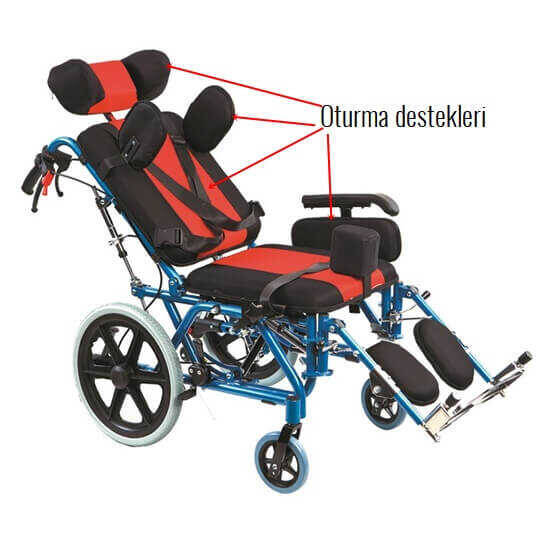 Golfi 16C Pediatrik Serebral Palsi Tekerlekli Sandalye - 2