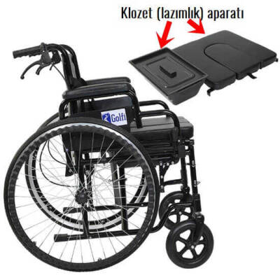 Golfi G120 Klozetli Tekerlekli Sandalye - 1