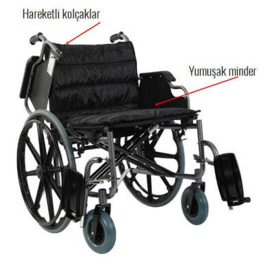 Golfi G140 Bariatrik Tekerlekli Sandalye (Büyük Beden) - Golfi (1)