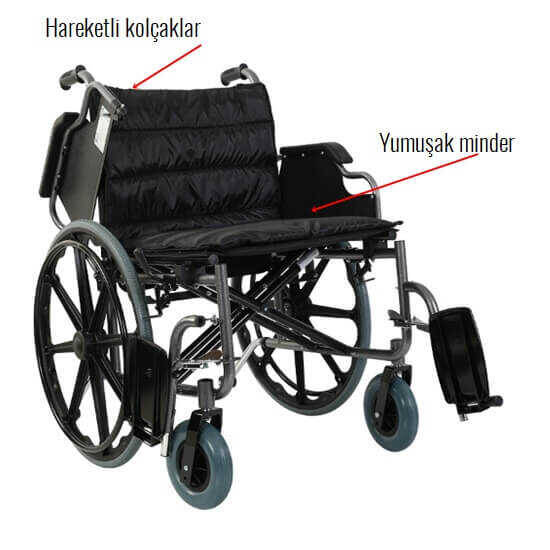 Golfi G140 Bariatrik Tekerlekli Sandalye (Büyük Beden) - 2