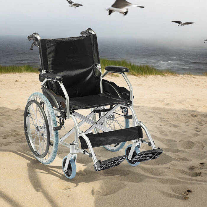 Leo 165 Alüminyum Refakatçi Özellikli Tekerlekli Sandalye - 1