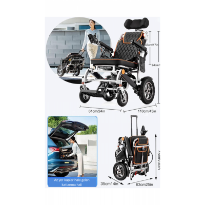 Leo 706 Uzaktan Kumandalı Lityum Akülü Sandalye - 4