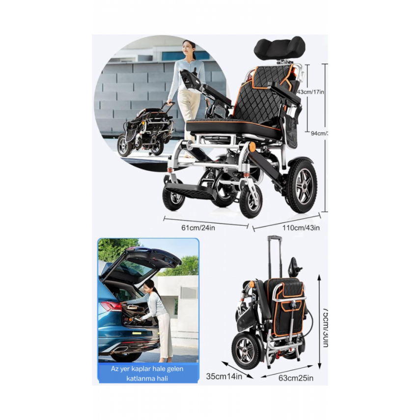 Leo 706 Uzaktan Kumandalı Lityum Akülü Sandalye - 4