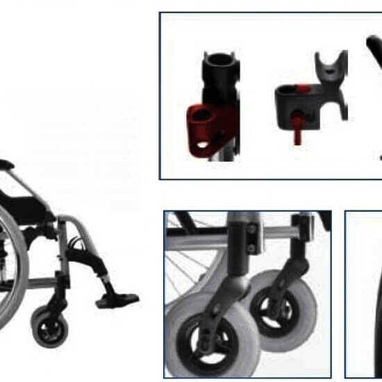 Meyra Eurochair Vario 1.750 Manuel Tekerlekli Sandalye - 2