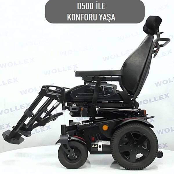 Wollex D500 Akülü Tekerlekli Sandalye Ful Özellikli - 3