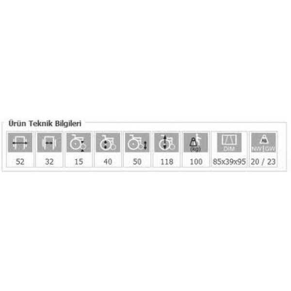 Wollex W216 Klozetli Tekerlekli Sandalye - 2