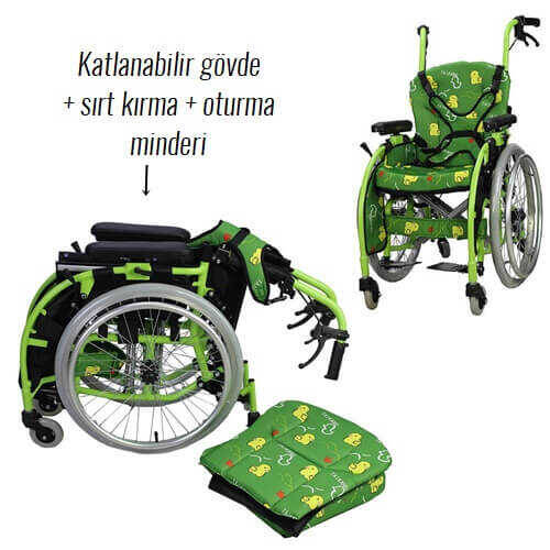 Wollex W983 Çocuk Tekerlekli Sandalyesi Pediatrik sandalye - 3